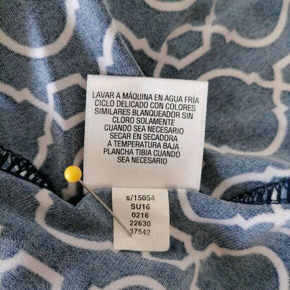 Charter Club Womens Blue Geometric Print Old Money Fit & Flare Dress Size 1X - Picture 8 of 8